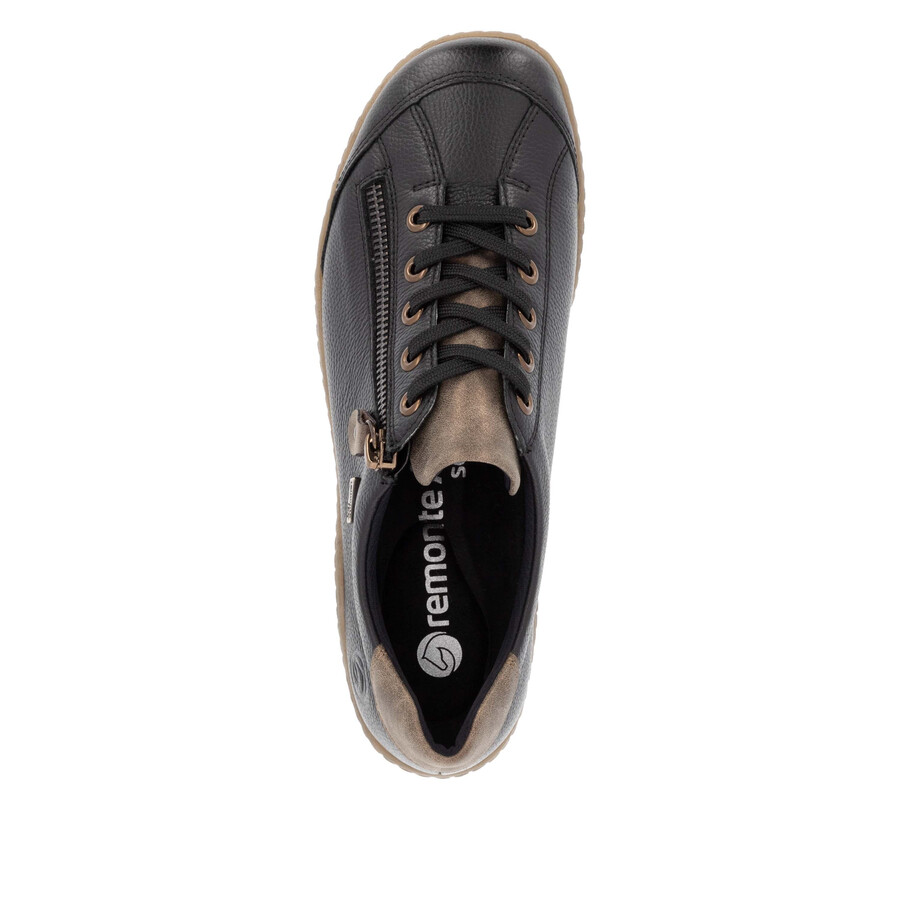 scarpe nere con cerniera da donna remonte r1402-08