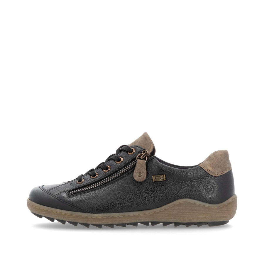 scarpe nere con cerniera da donna remonte r1402-08
