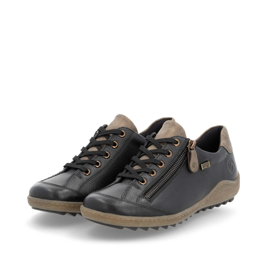 scarpe nere con cerniera da donna remonte r1402-08