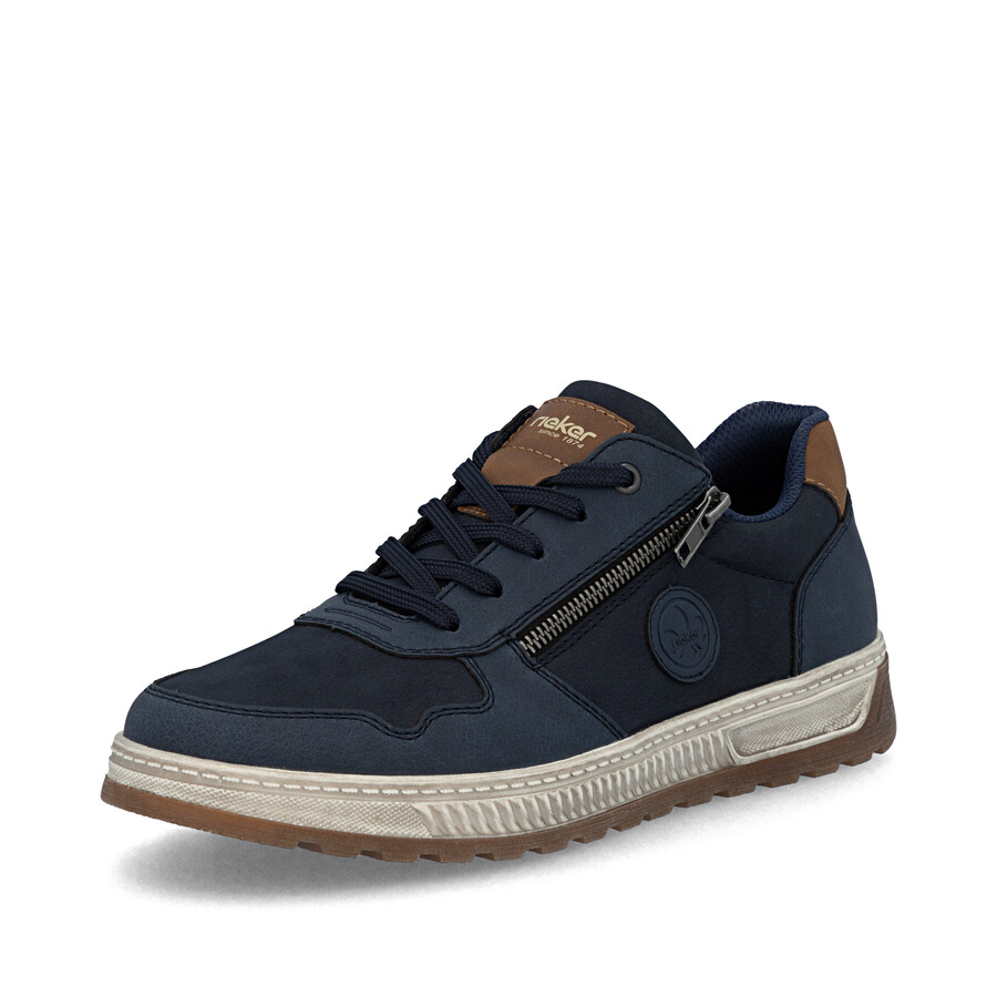 scarpe con cerniera blu da uomo rieker 37029-14