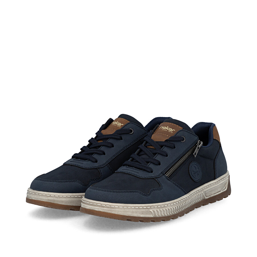 scarpe con cerniera blu da uomo rieker 37029-14