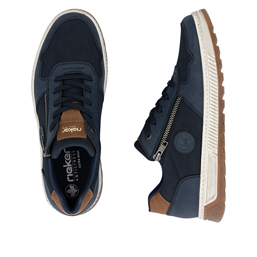 scarpe con cerniera blu da uomo rieker 37029-14