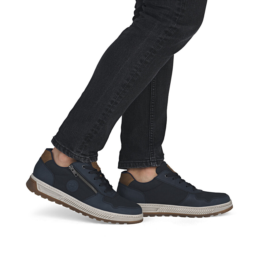 scarpe con cerniera blu da uomo rieker 37029-14