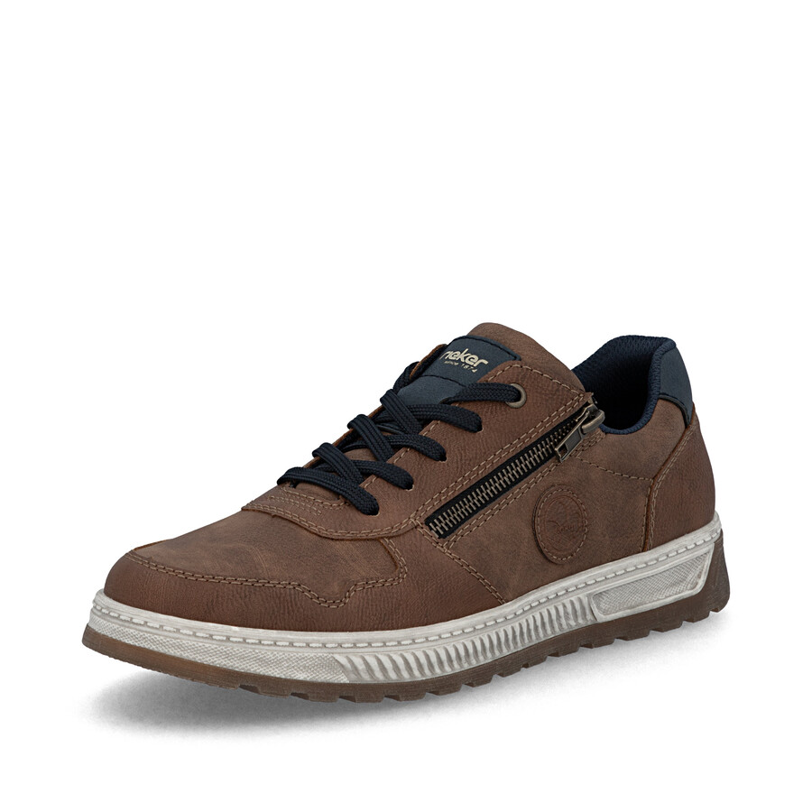 scarpe marroni con cerniera per uomo rieker 37029-24