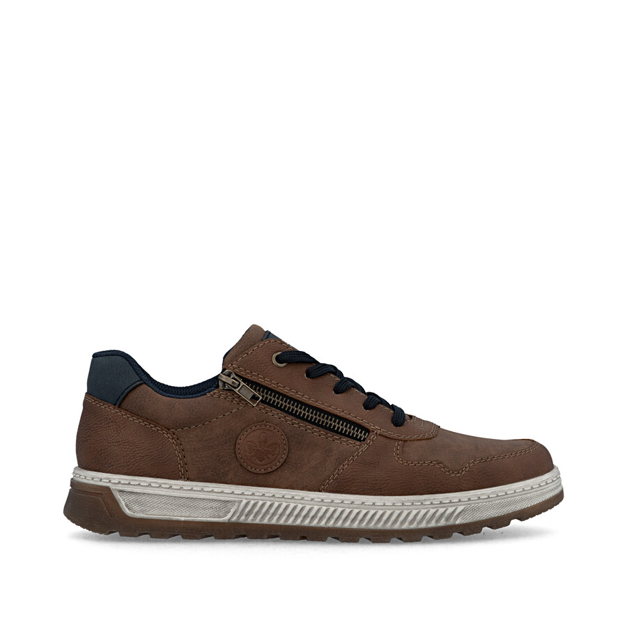 scarpe marroni con cerniera per uomo rieker 37029-24