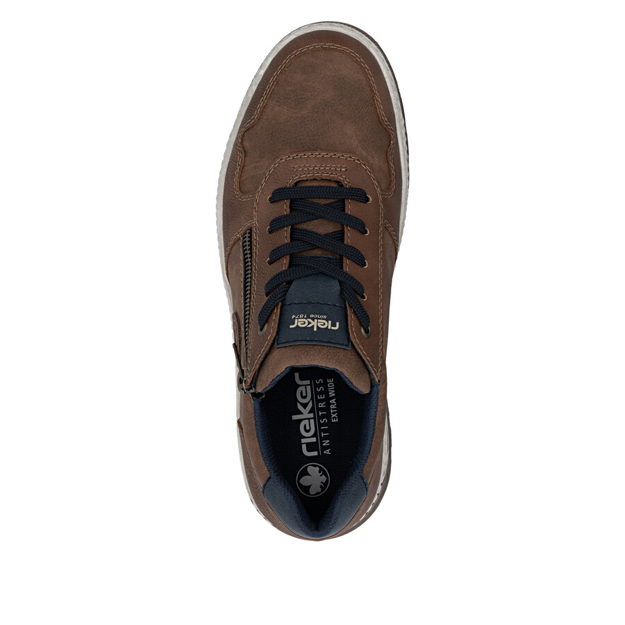 scarpe marroni con cerniera per uomo rieker 37029-24