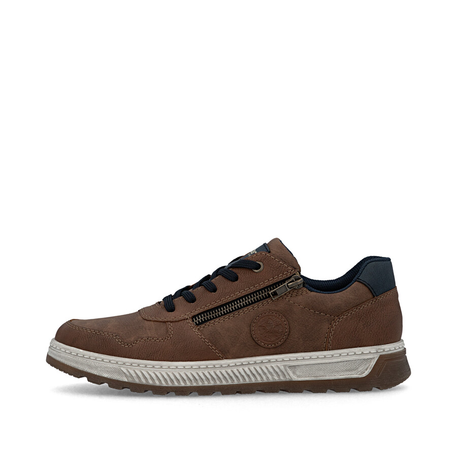 scarpe marroni con cerniera per uomo rieker 37029-24