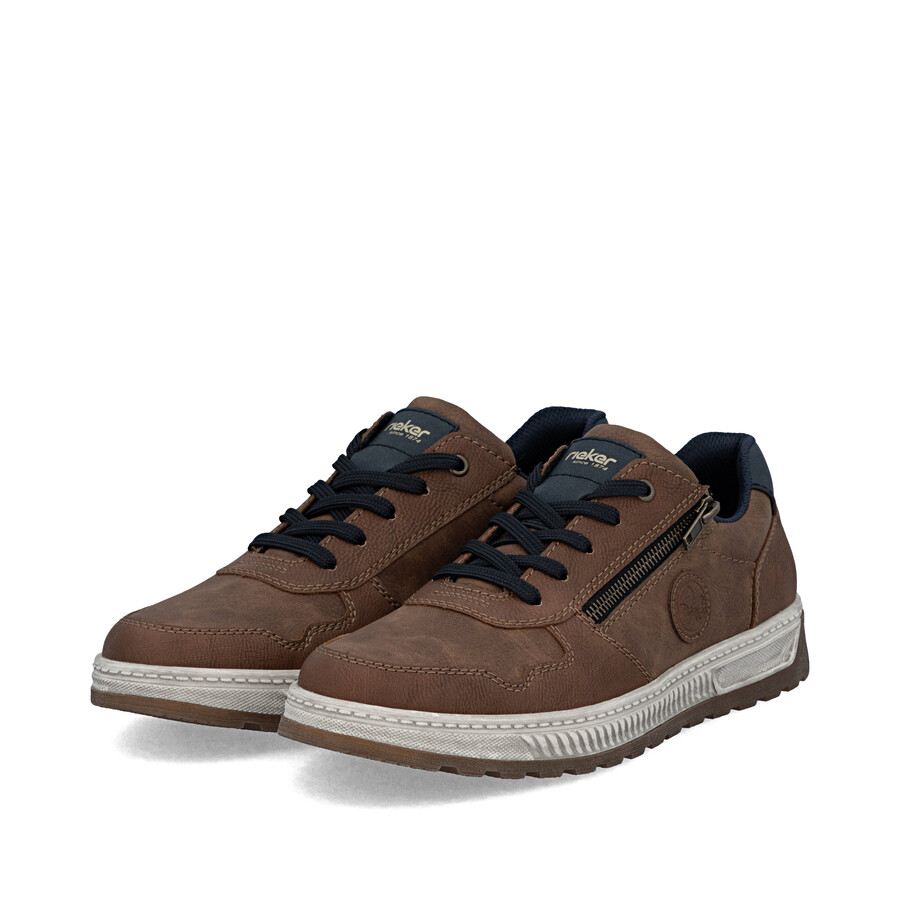 scarpe marroni con cerniera per uomo rieker 37029-24