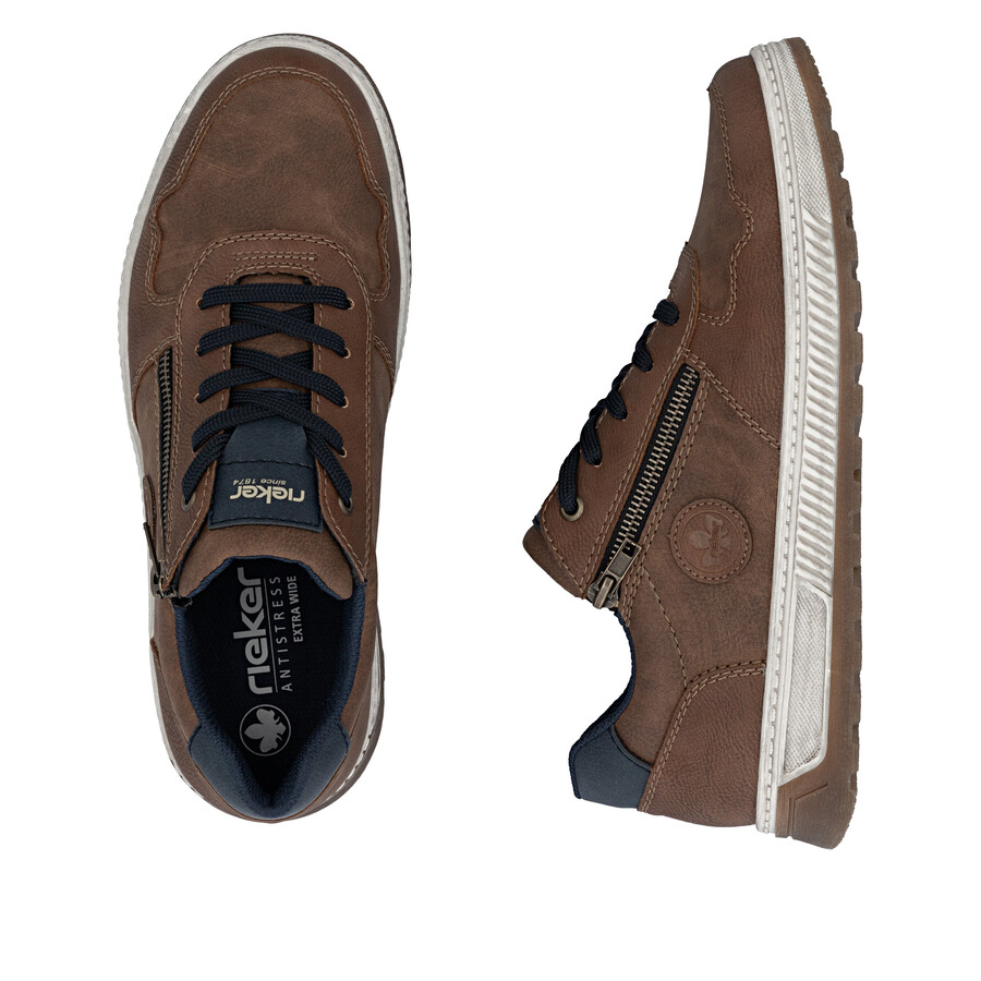 scarpe marroni con cerniera per uomo rieker 37029-24