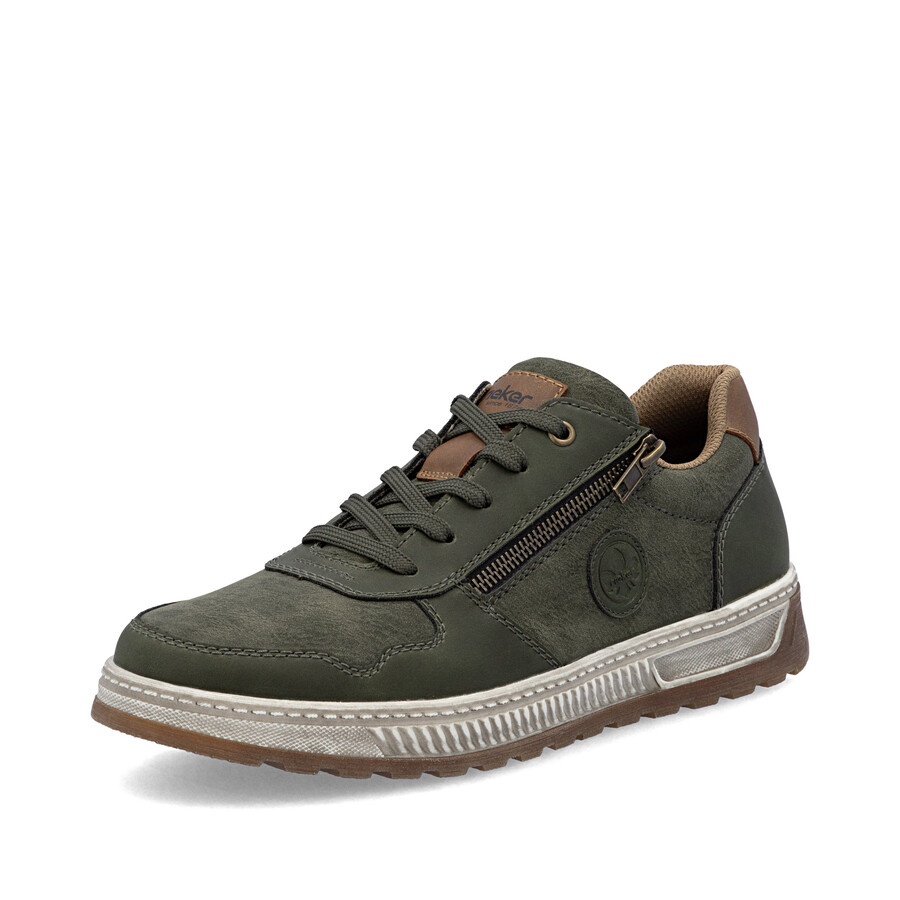 scarpe con cerniera verde da uomo rieker 37029-52