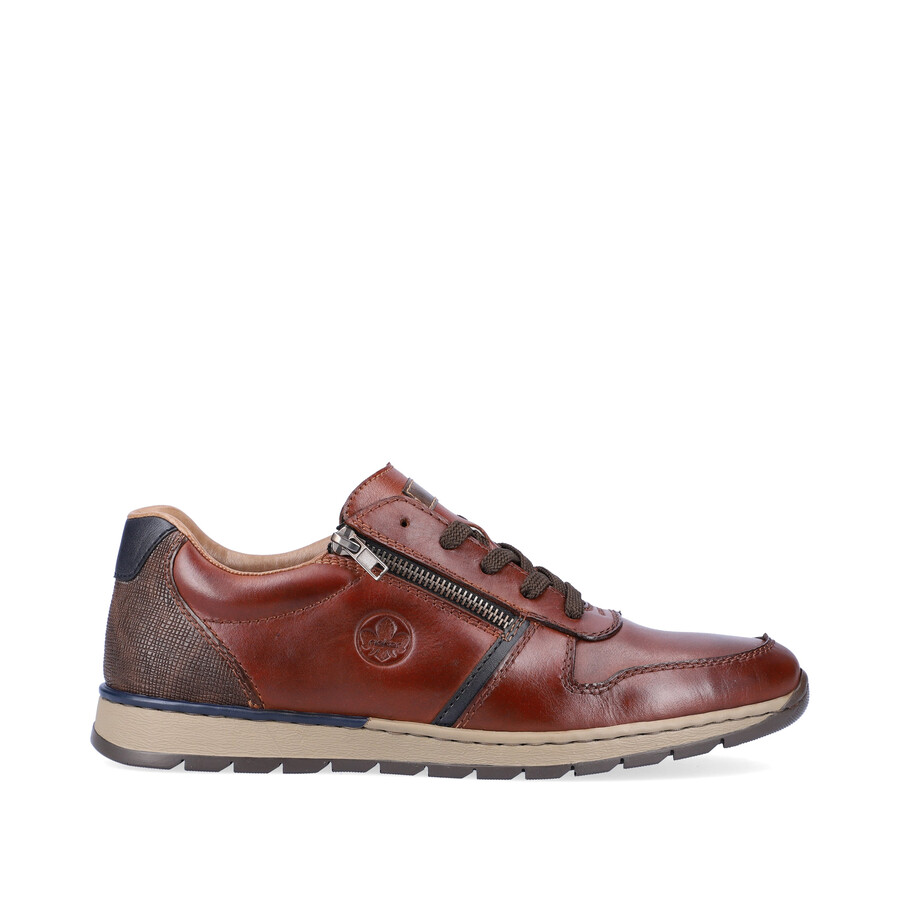 scarpe marroni con cerniera per uomo rieker b2112-25