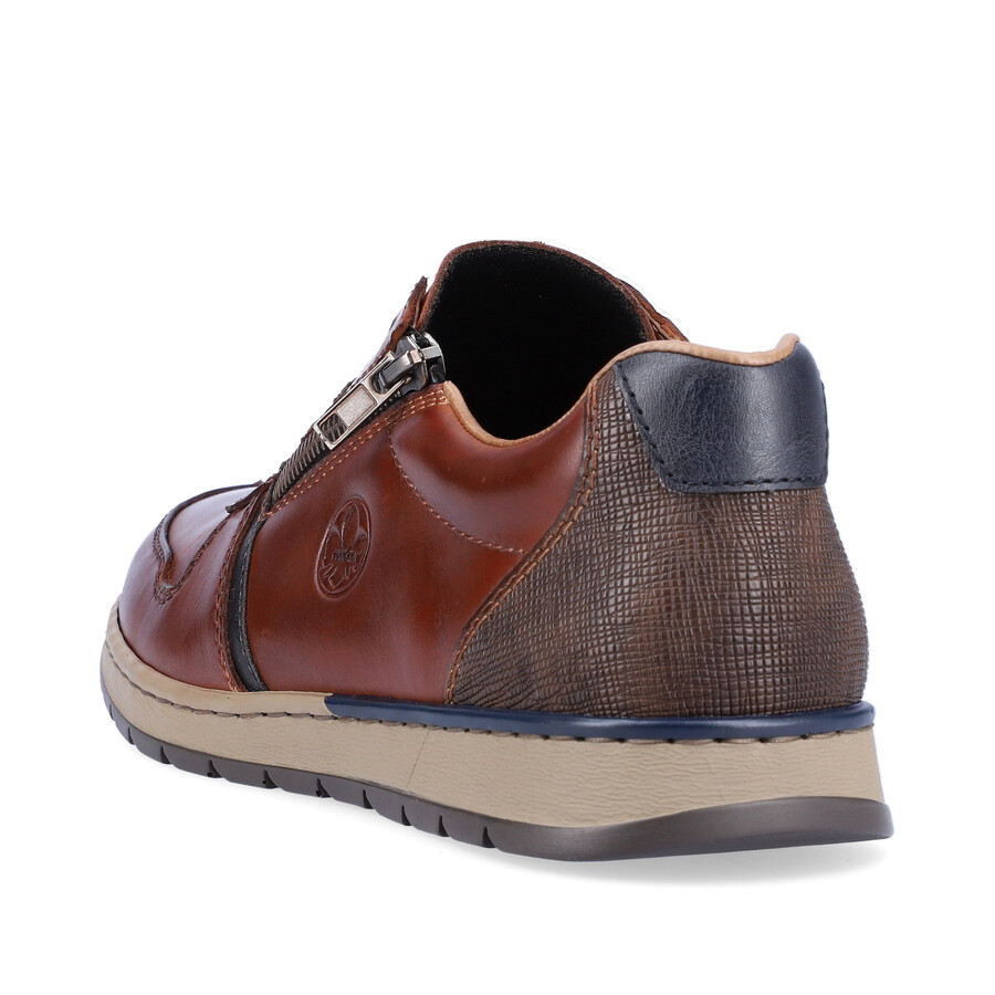 scarpe marroni con cerniera per uomo rieker b2112-25
