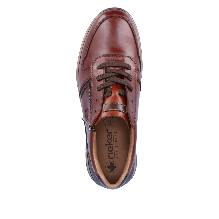scarpe marroni con cerniera per uomo rieker b2112-25