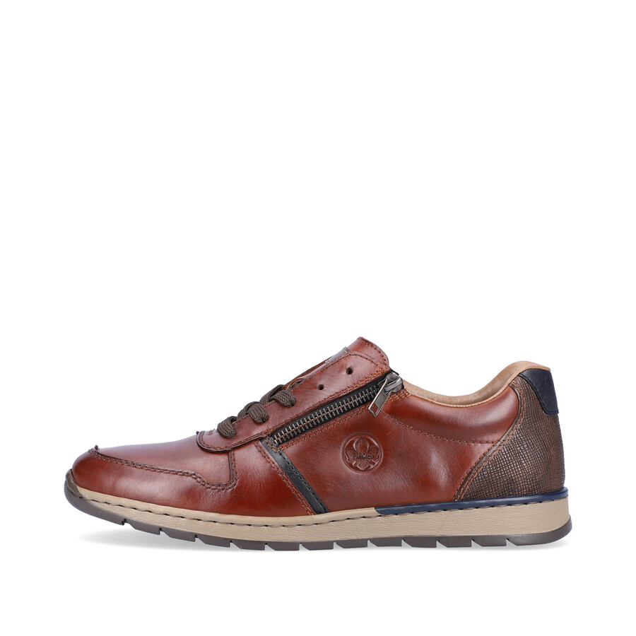 scarpe marroni con cerniera per uomo rieker b2112-25