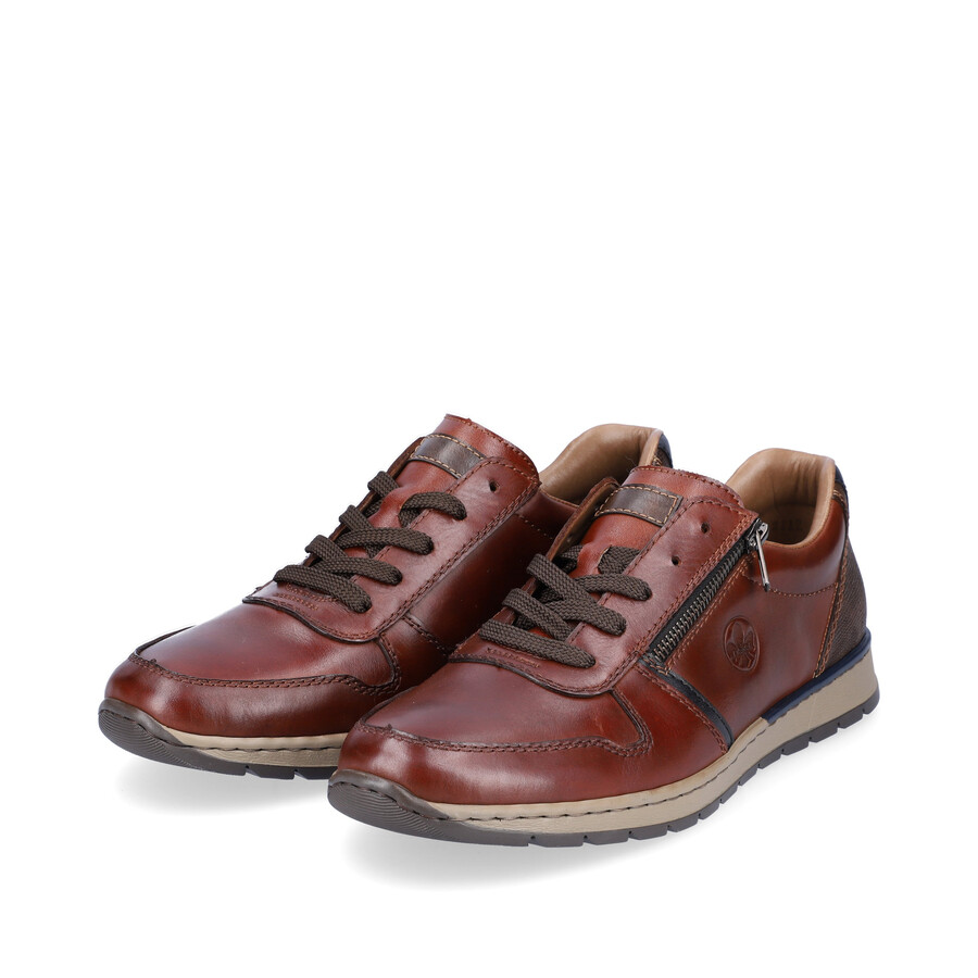 scarpe marroni con cerniera per uomo rieker b2112-25