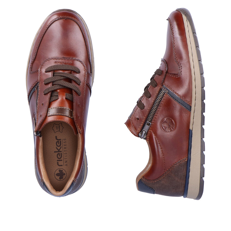 scarpe marroni con cerniera per uomo rieker b2112-25