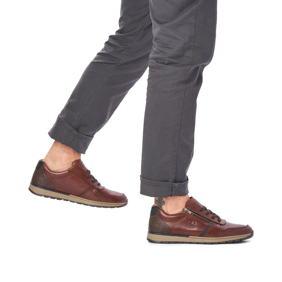scarpe marroni con cerniera per uomo rieker b2112-25