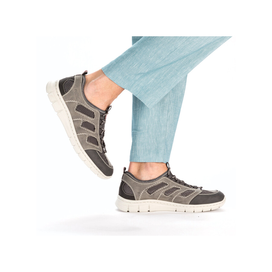 scarpe elasticizzate grigie da uomo rieker b7762-45