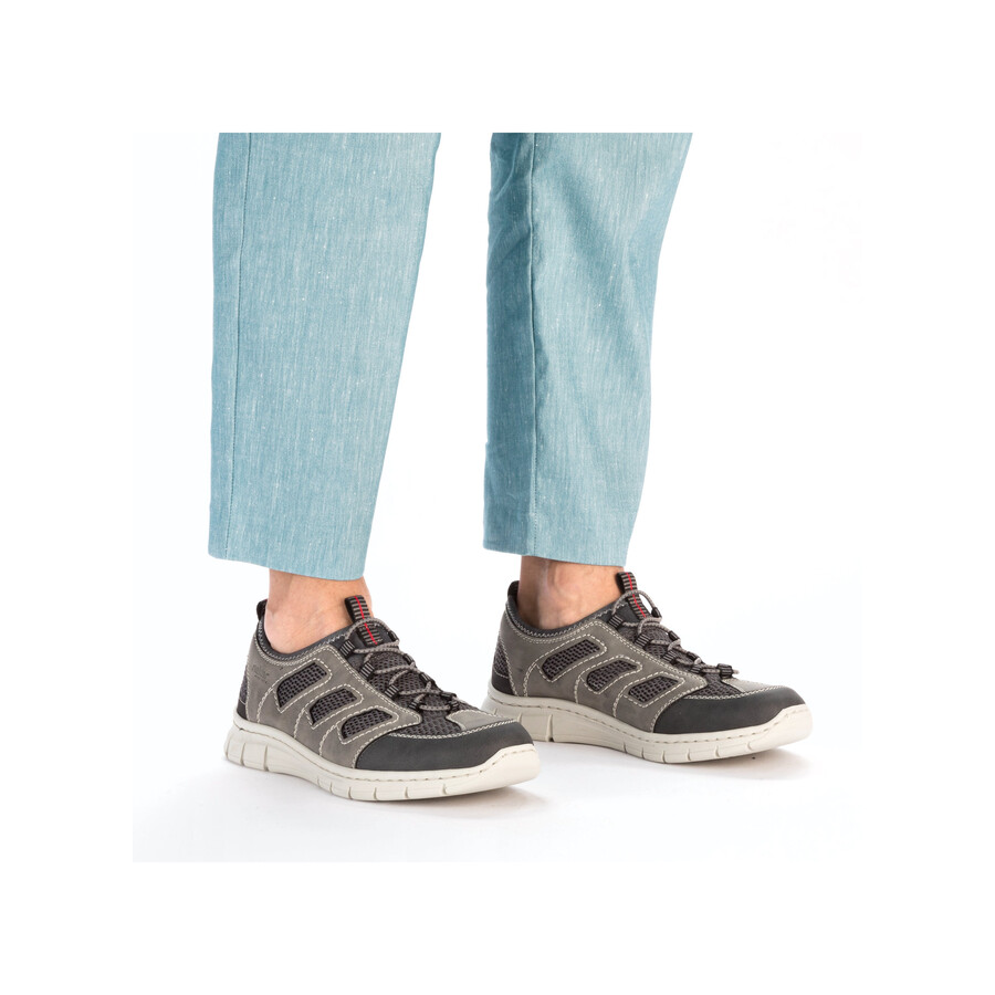 scarpe elasticizzate grigie da uomo rieker b7762-45