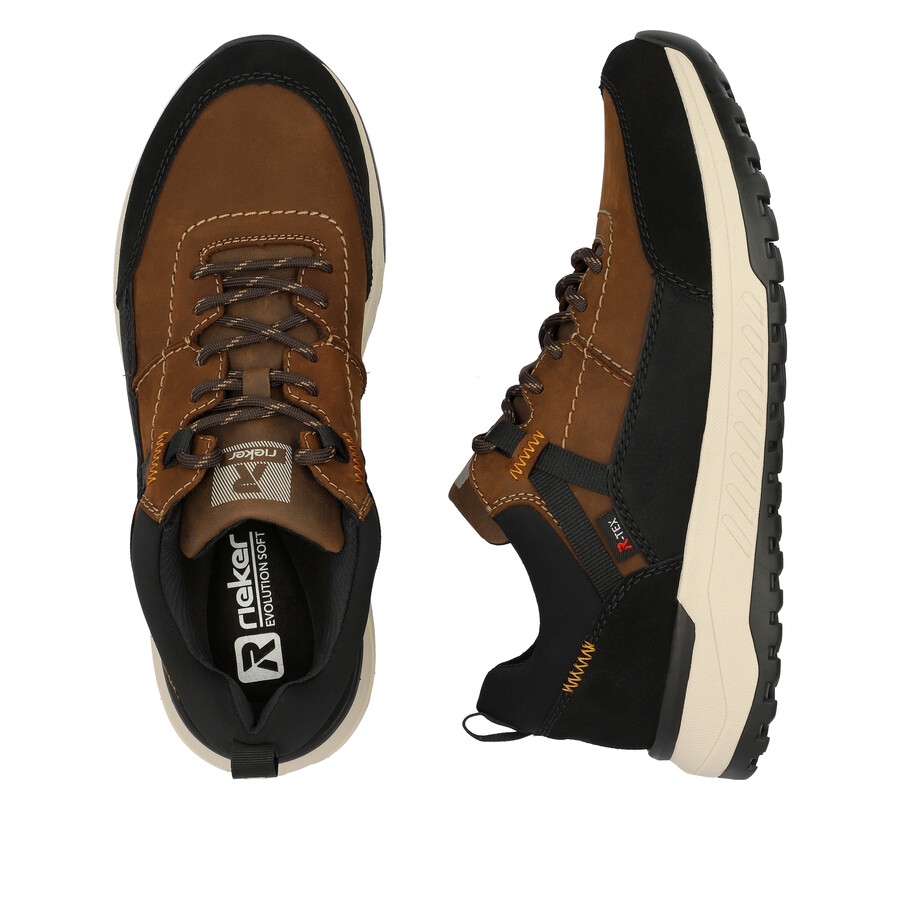 scarpe elasticizzate marroni da uomo rieker sport u0100-22