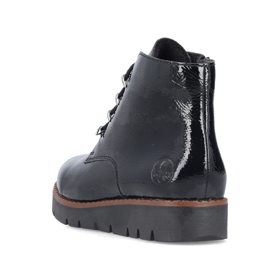 stivali neri con cerniera per donna rieker 44902-00