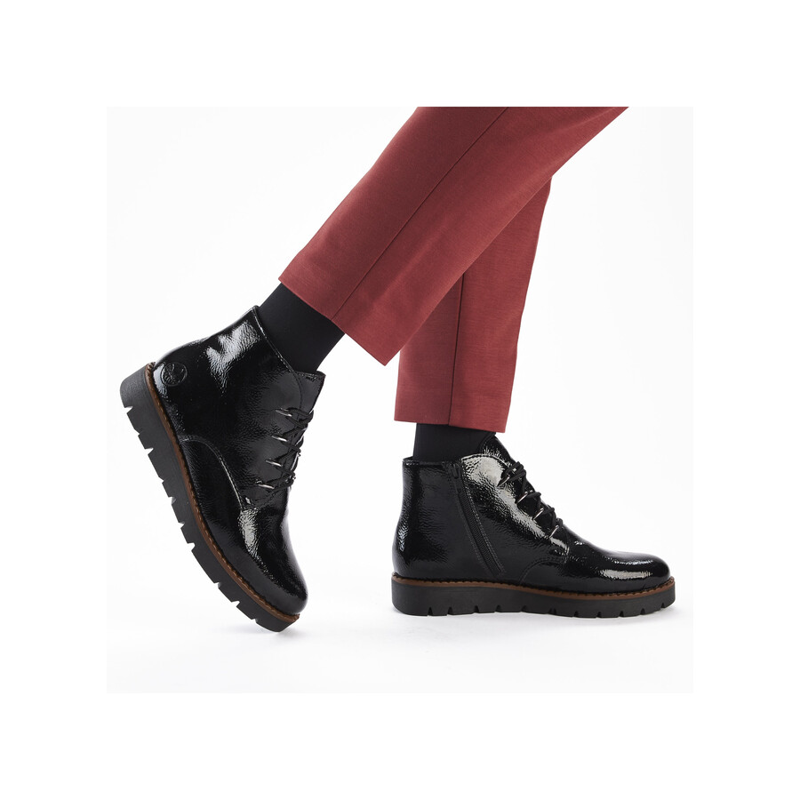 stivali neri con cerniera per donna rieker 44902-00