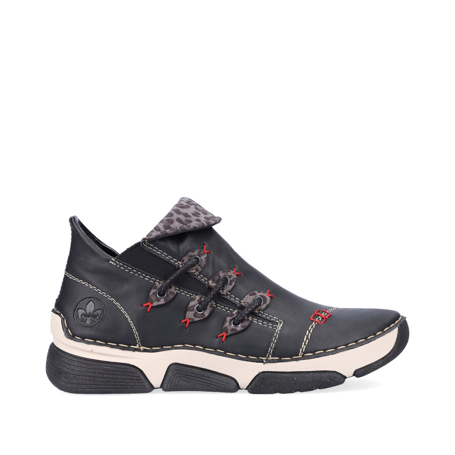 stivali neri con cerniera per donna rieker 45983-00