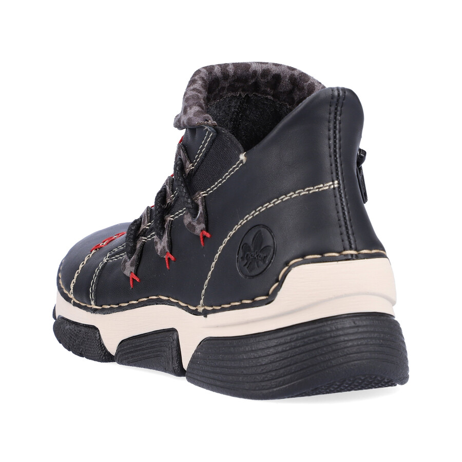stivali neri con cerniera per donna rieker 45983-00