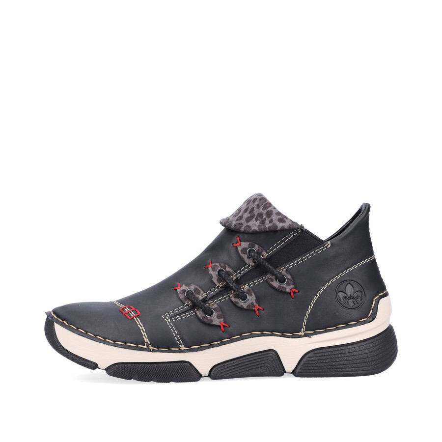 stivali neri con cerniera per donna rieker 45983-00
