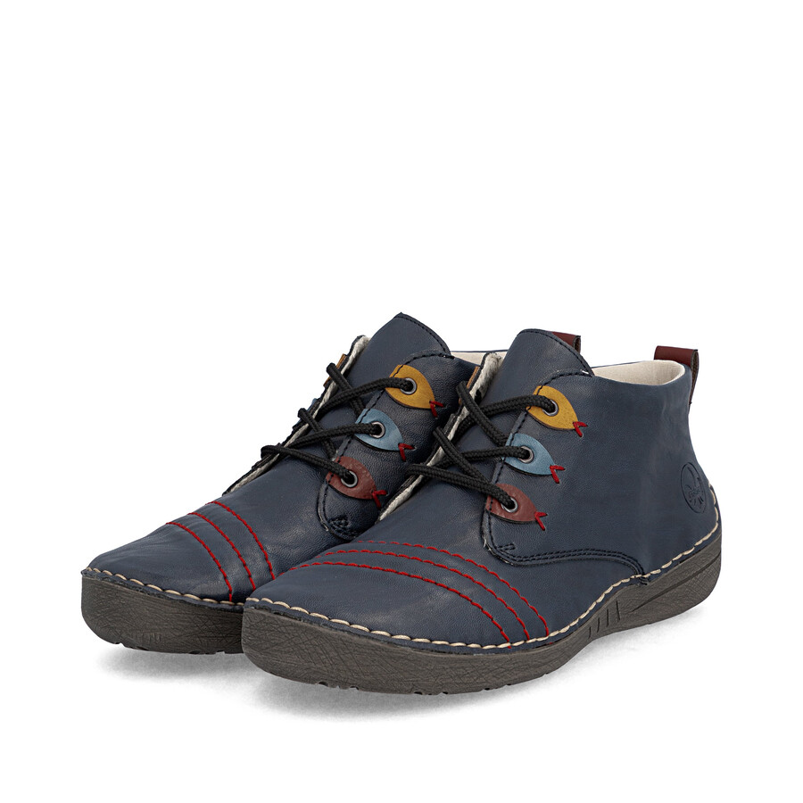 stivali elasticizzati blu da donna rieker 52509-14