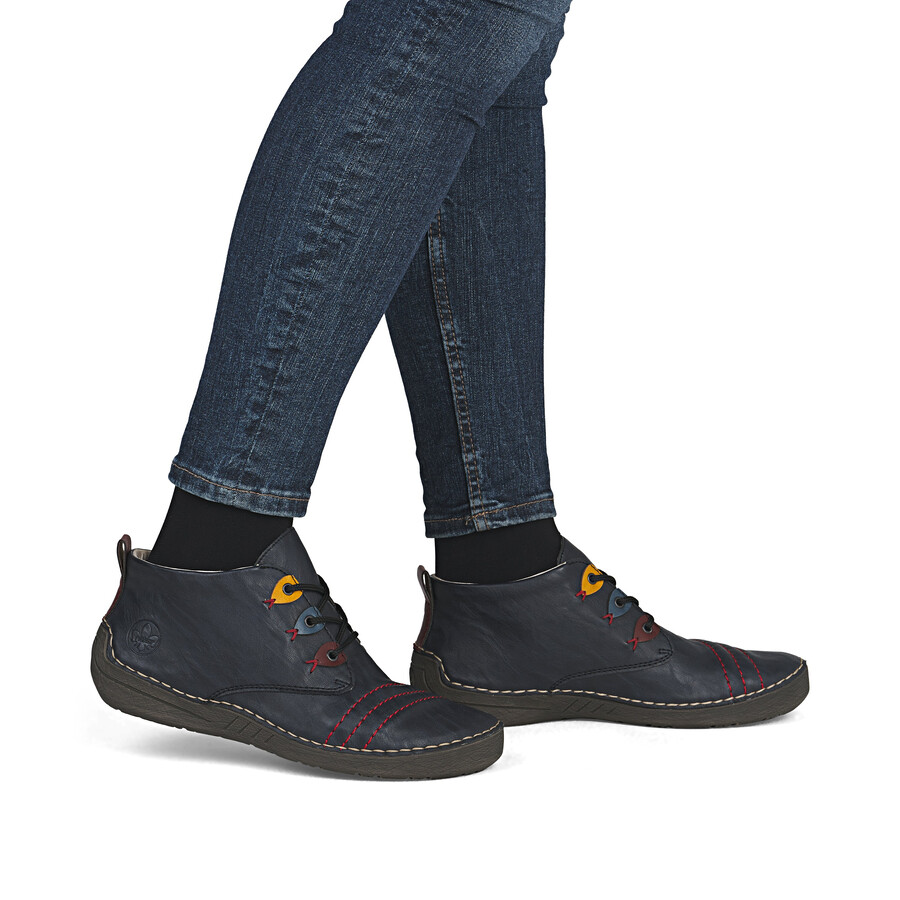 stivali elasticizzati blu da donna rieker 52509-14