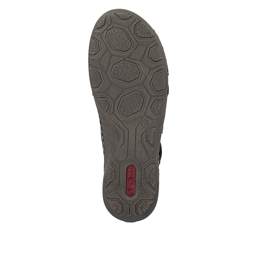 stivali con cerniera verde da donna rieker 72581-54