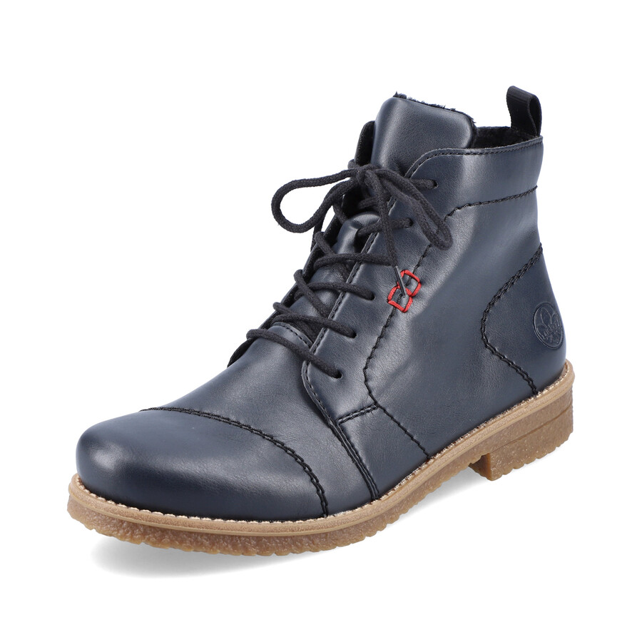 stivali con cerniera blu da donna rieker 73500-14