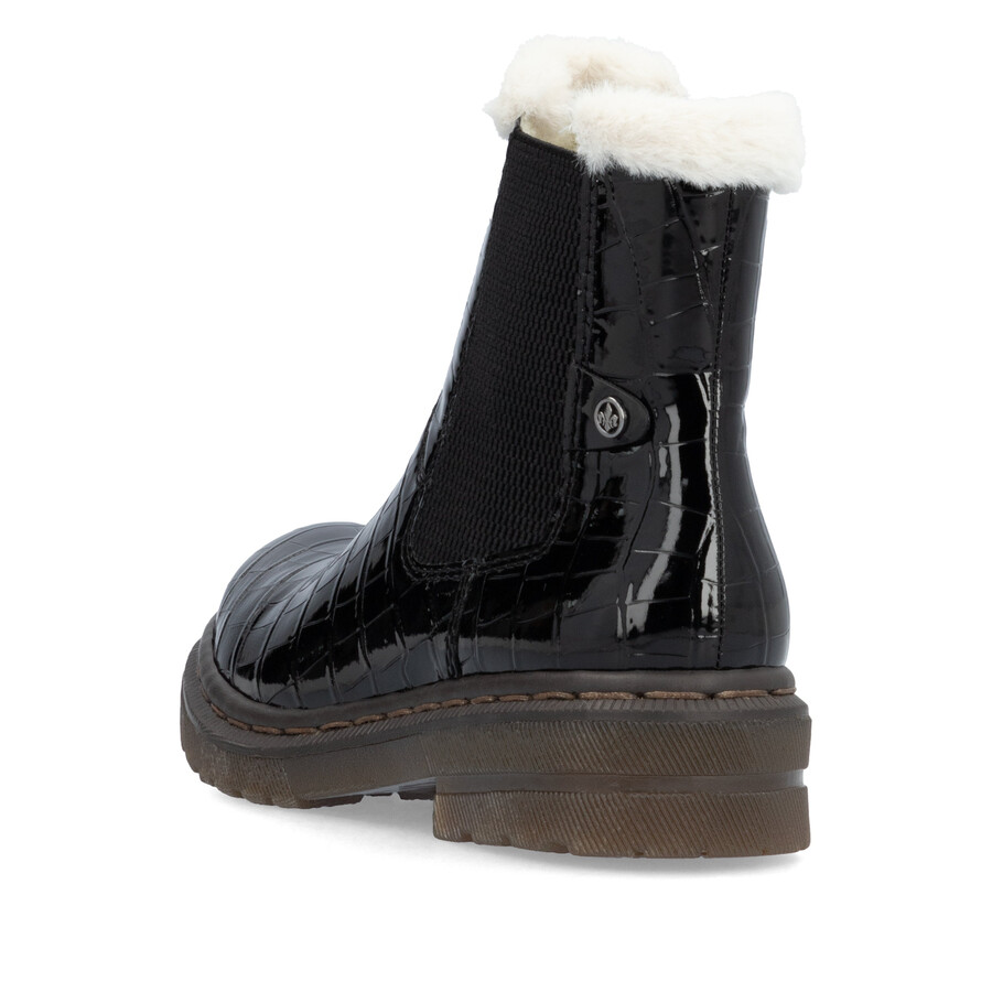 stivali neri con cerniera per donna rieker 78250-00
