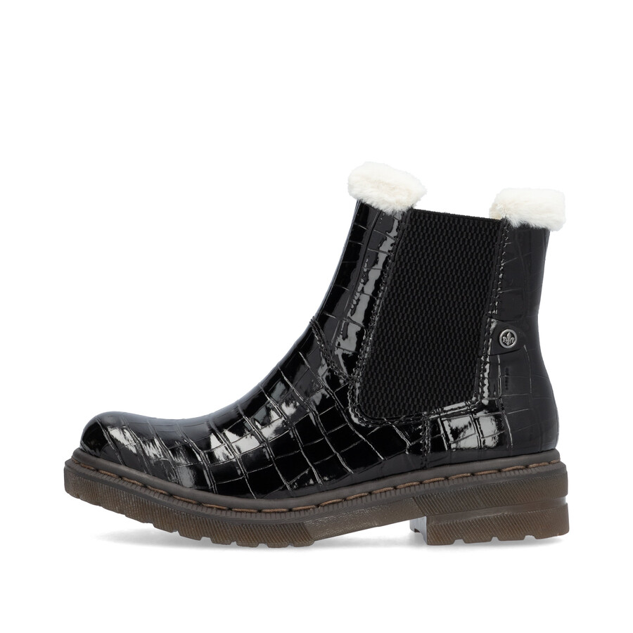 stivali neri con cerniera per donna rieker 78250-00