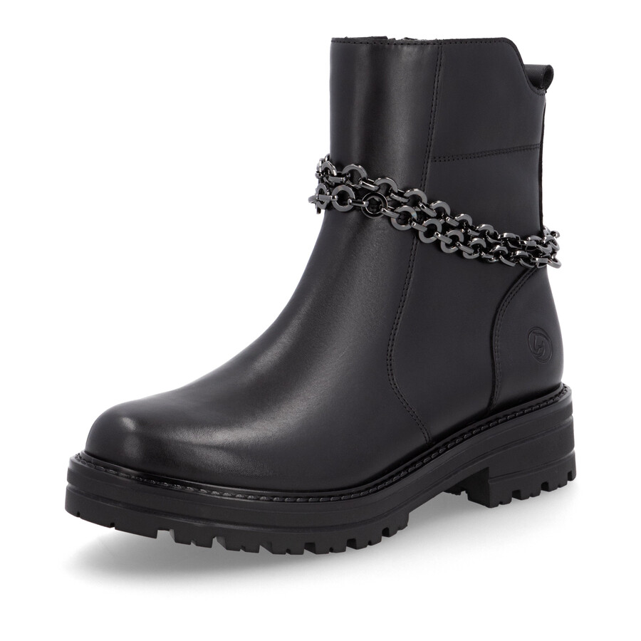stivali neri con cerniera per donna remonte d2285-00