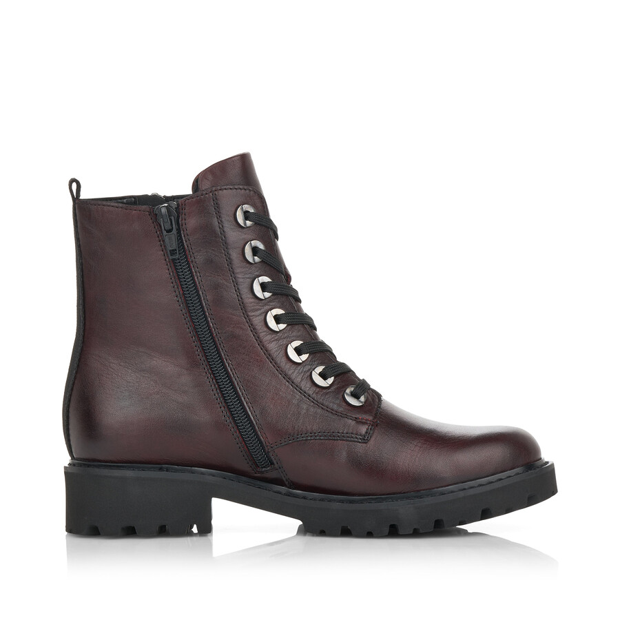 stivali rossi con cerniera da donna remonte d8671-35