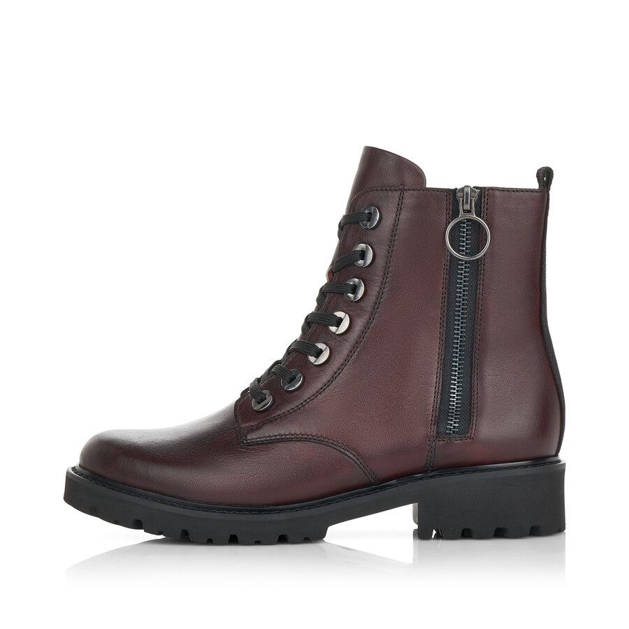 stivali rossi con cerniera da donna remonte d8671-35