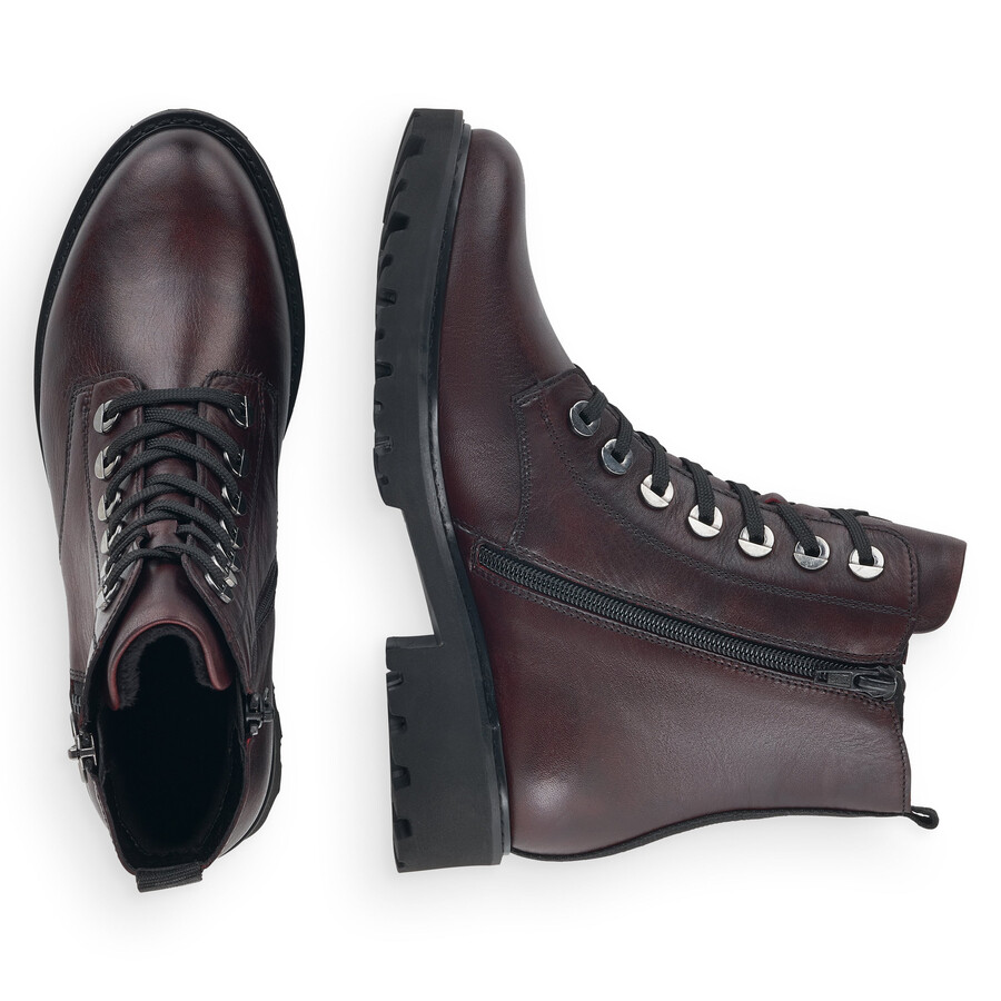 stivali rossi con cerniera da donna remonte d8671-35