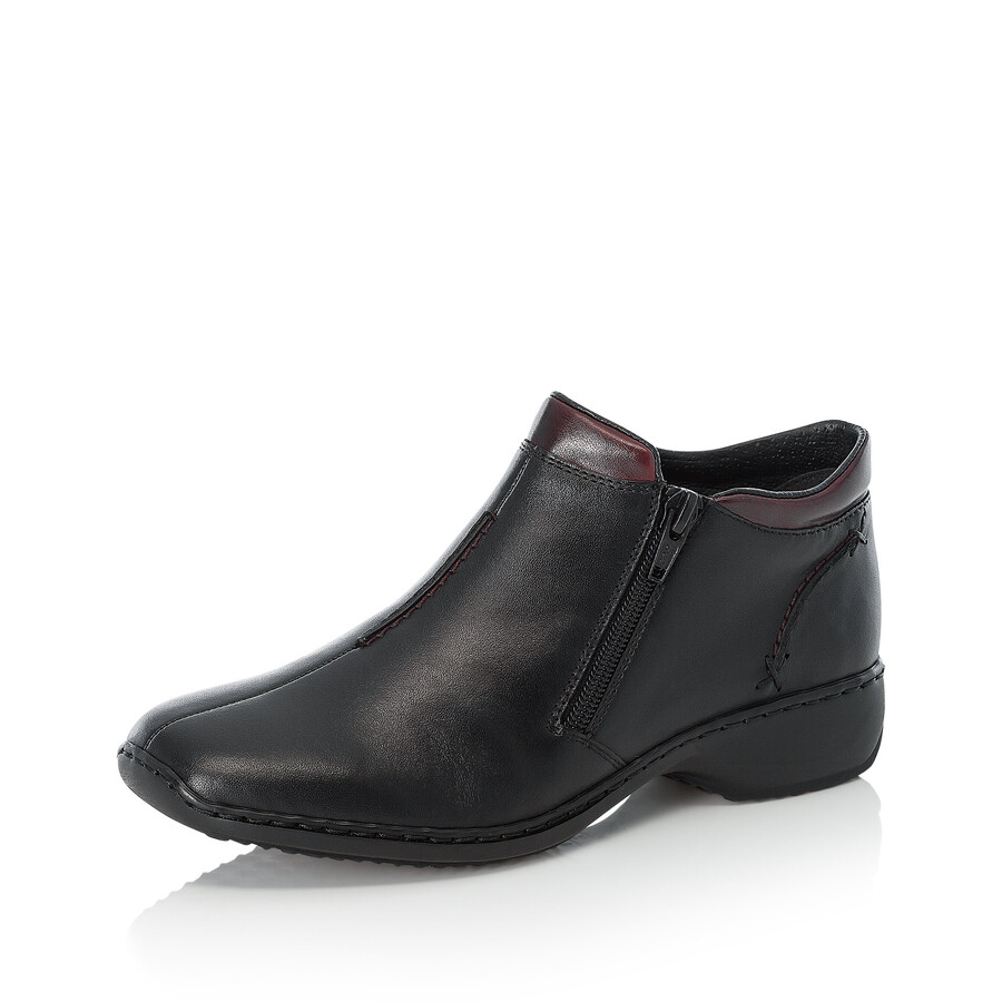 stivali neri con cerniera per donna rieker l3882-00