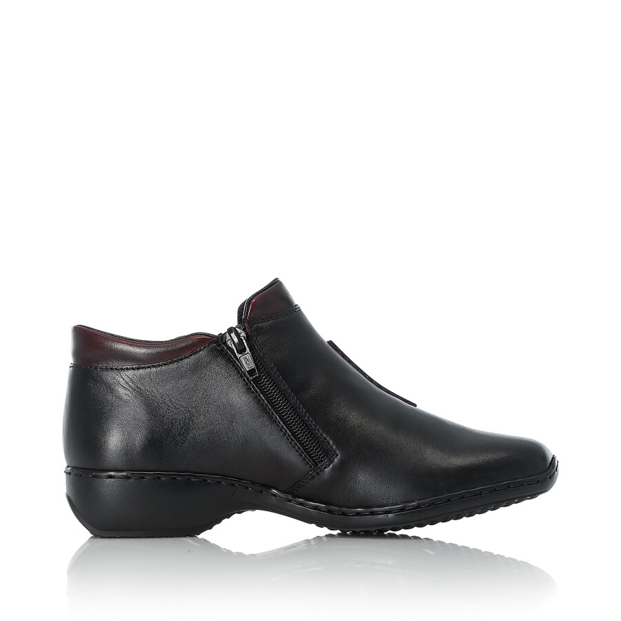 stivali neri con cerniera per donna rieker l3882-00