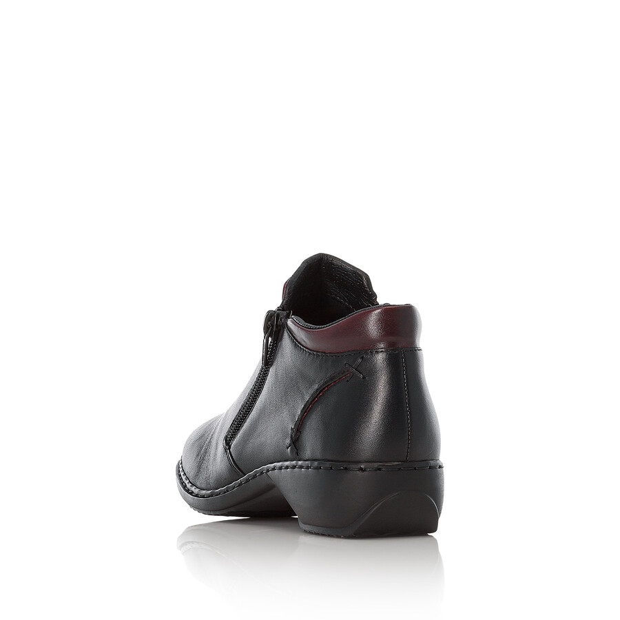 stivali neri con cerniera per donna rieker l3882-00