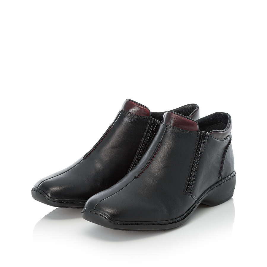 stivali neri con cerniera per donna rieker l3882-00