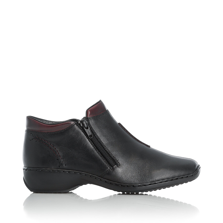 stivali neri con cerniera per donna rieker l3882-00