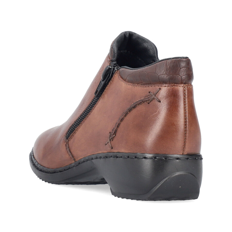 stivali marroni con cerniera per donna rieker l3882-24