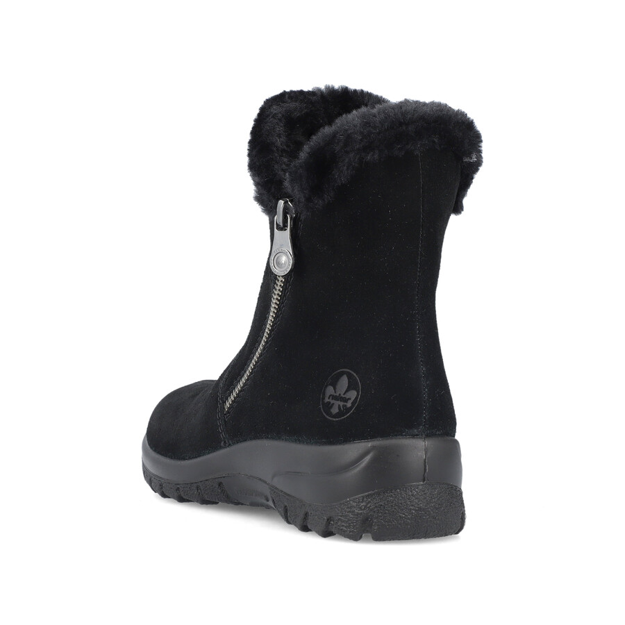stivali neri con cerniera per donna rieker l7162-00