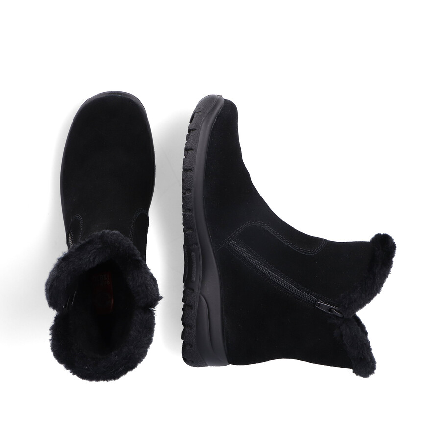 stivali neri con cerniera per donna rieker l7162-00