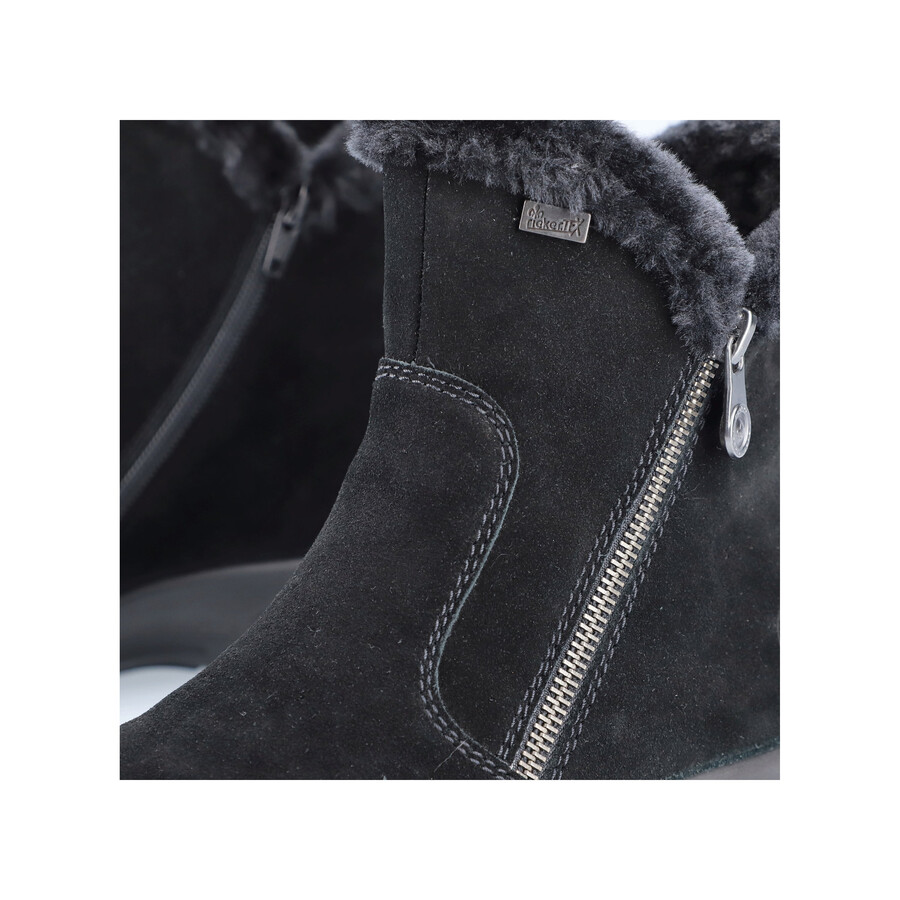 stivali neri con cerniera per donna rieker l7162-00