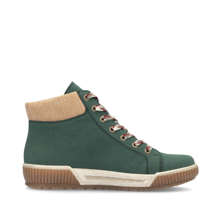 stivali con cerniera verde da donna rieker n0709-54