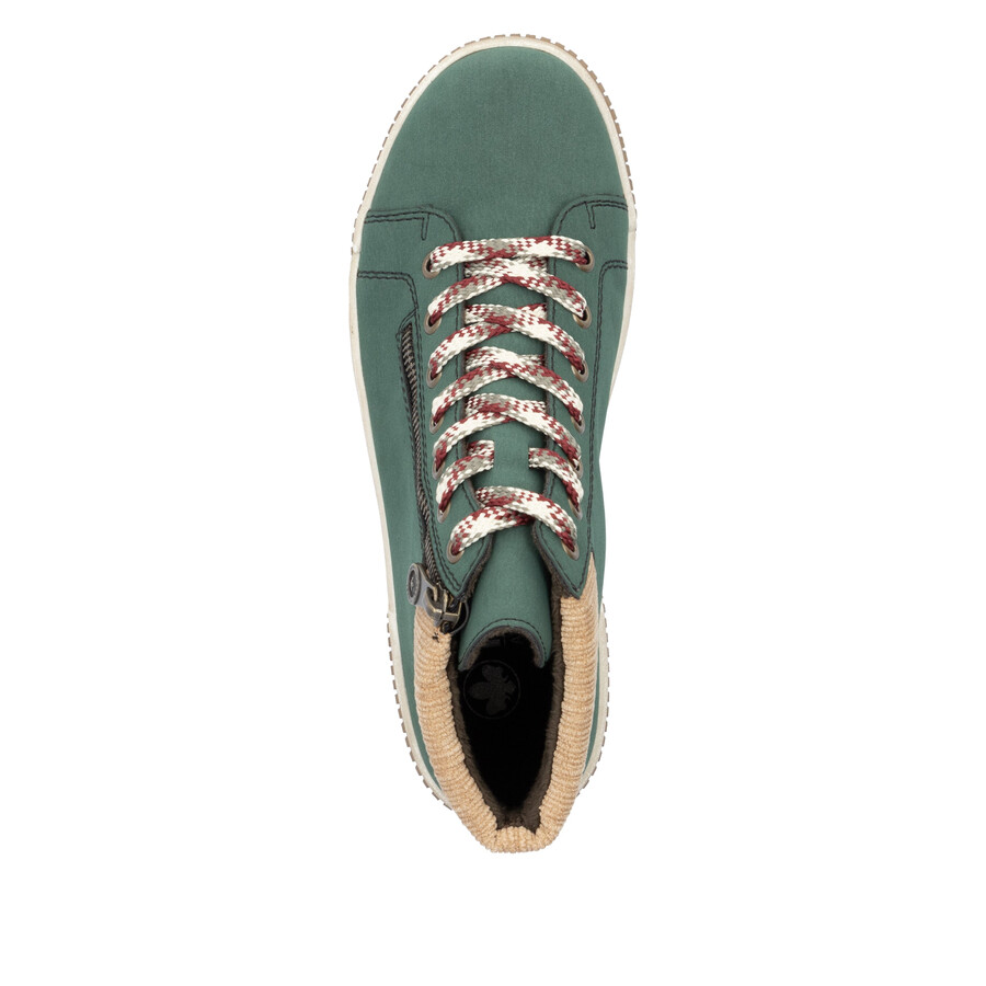 stivali con cerniera verde da donna rieker n0709-54